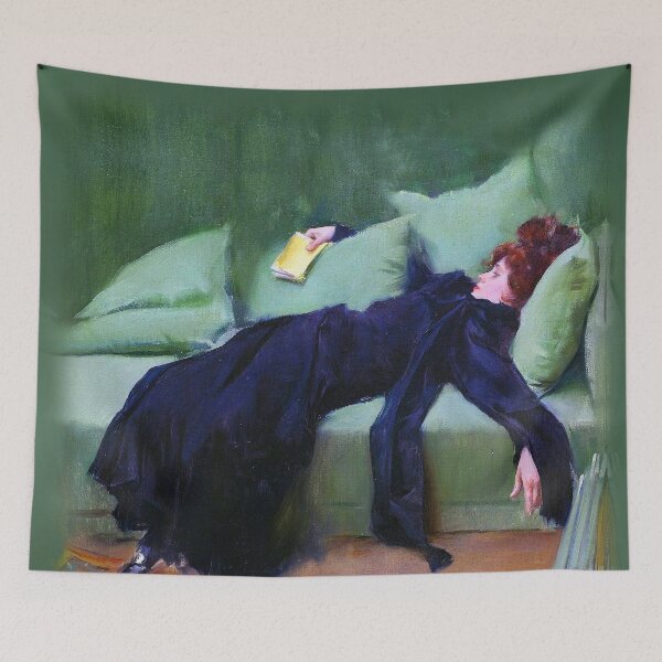 Item preview, Ramon Casas i Carbó - Decadent young woman After the dance designed and sold by TeeARTHY.