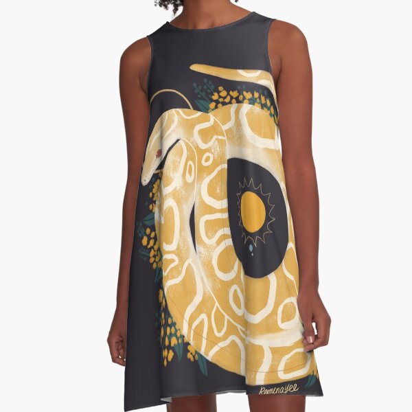 Familiar - Burmese Python A-Line Dress