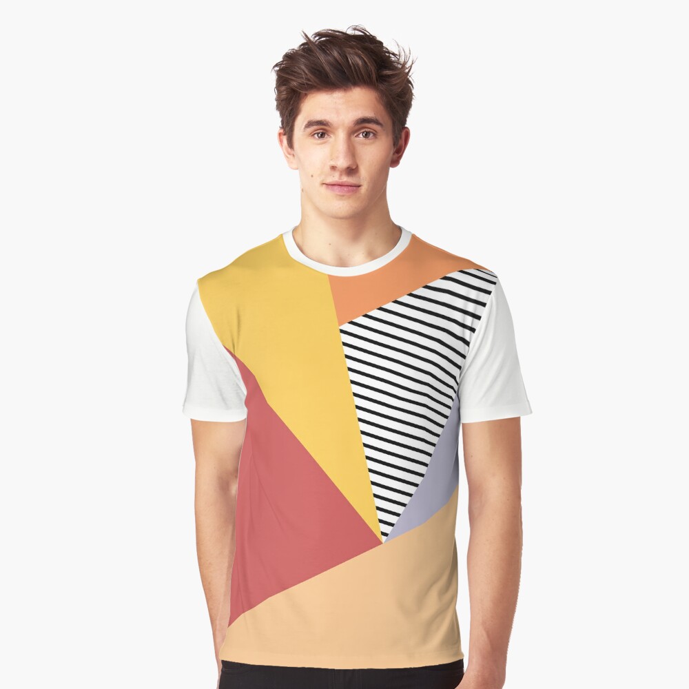 Geometric Beautiful Boobs Abstract All Over Graphic Tee by Dagitab