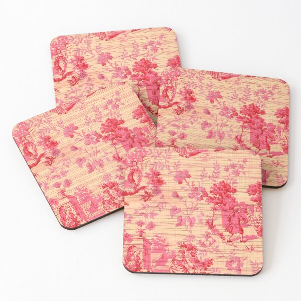 Item preview, Vintage French Wallpaper Red Toile de Jouy designed and sold by VintageABC.