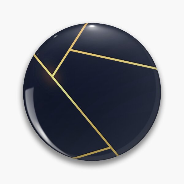 Item preview, Luxury Minimal Abstract Geometric Dark Blue Navy Stone Modern Elegant Gold Lines Triangles Pattern designed and sold by ChaimaaKr.