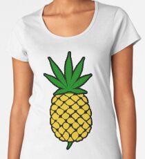 Pineapple Weed Leaf (Fold Up) Shirt Women's Premium T-Shirt