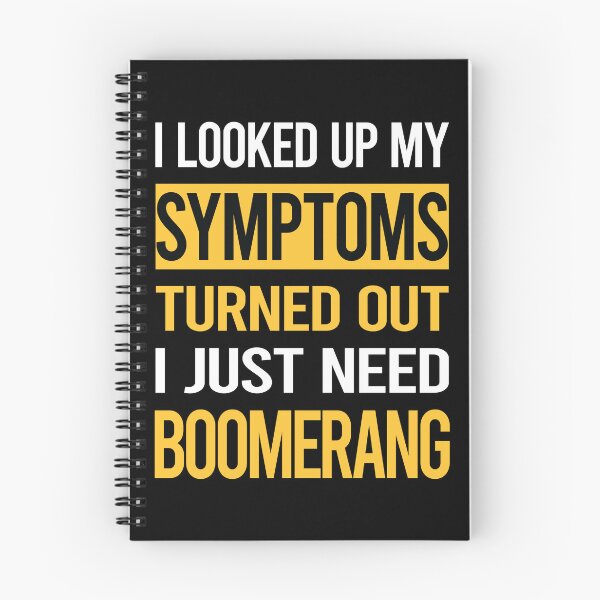 Item preview, Funny My Symptoms Boomerang designed and sold by kerry8d7dlaurie.
