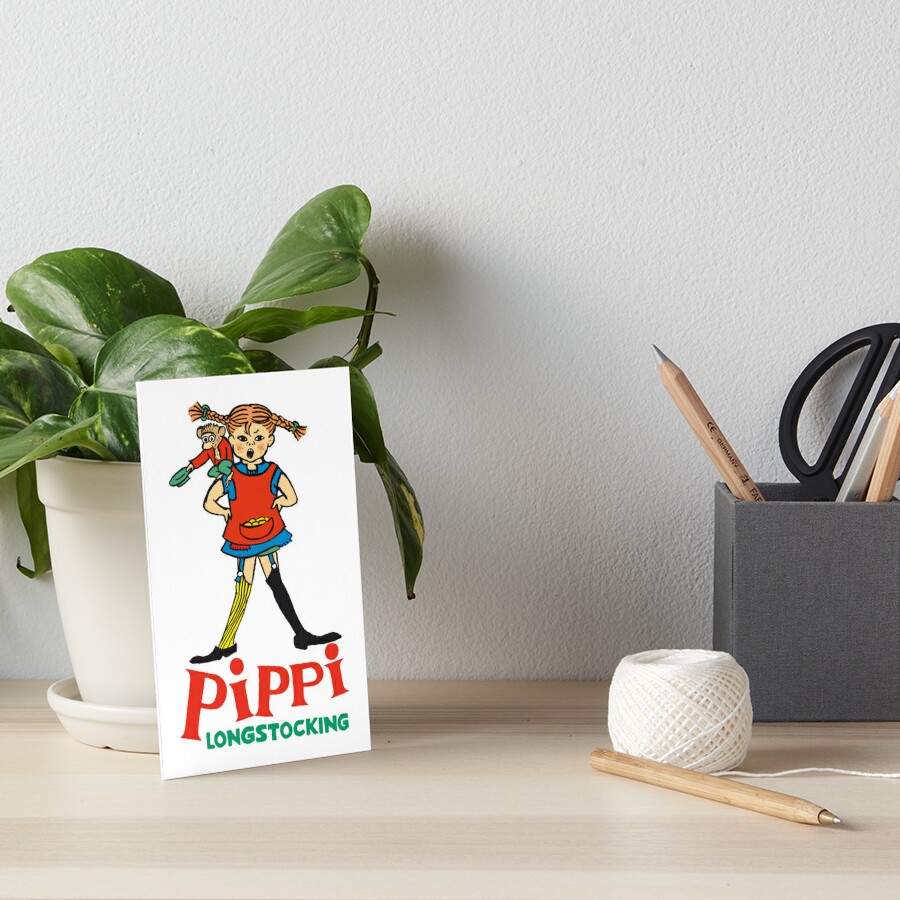 Pippi Langstrump Pippi Longstocking Art Board Print By Hokospopo Redbubble 