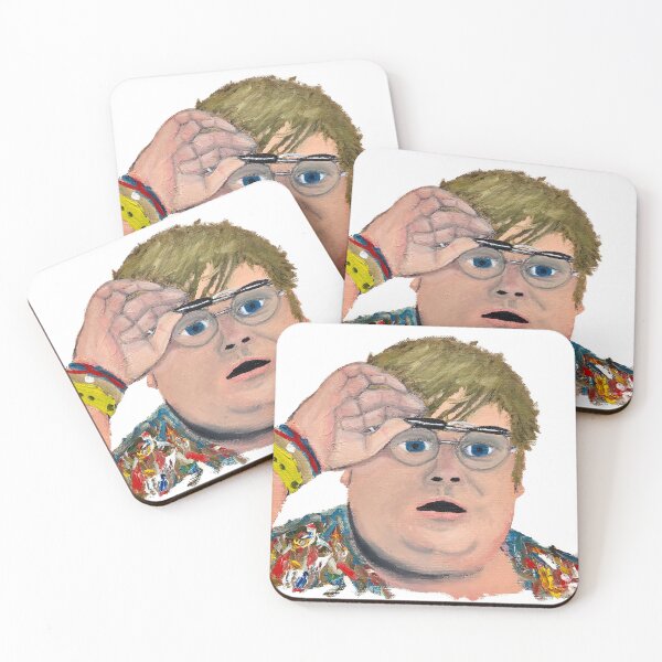 Item preview, Chubby Man Checks Out the Action - Oil on Canvas designed and sold by BlankSpace Publications.