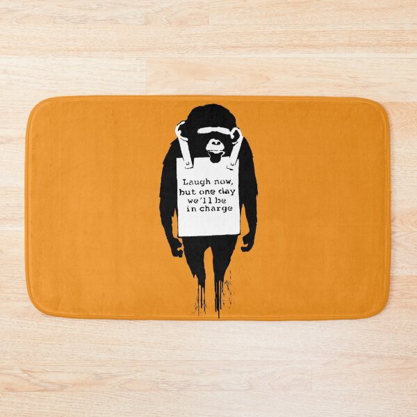 Item preview, Laugh Now Chimp Banksy designed and sold by WE-ARE-BANKSY.