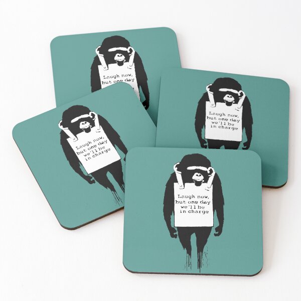 Item preview, Laugh Now Chimp Banksy designed and sold by WE-ARE-BANKSY.