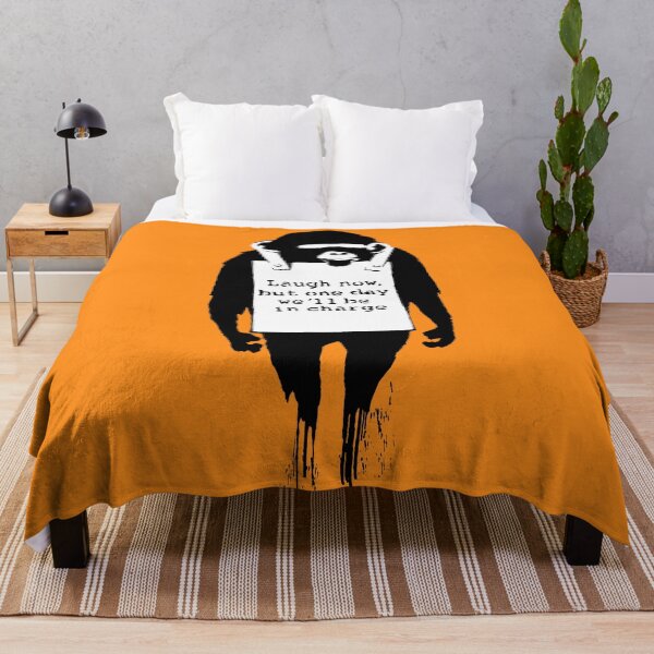 Item preview, Laugh Now Chimp Banksy designed and sold by WE-ARE-BANKSY.