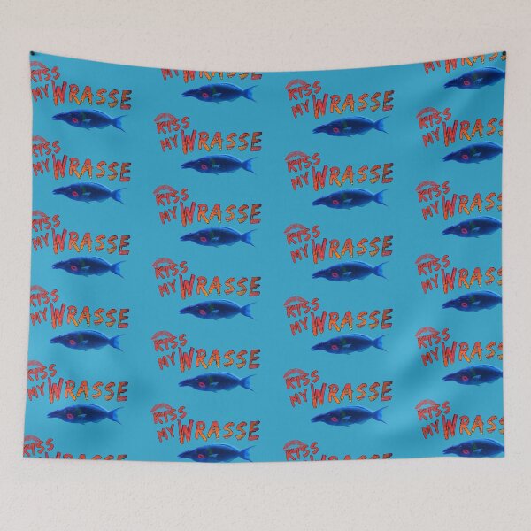 Item preview, Kiss My Wrasse Fish Humor Design designed and sold by Nola Lee Kelsey.