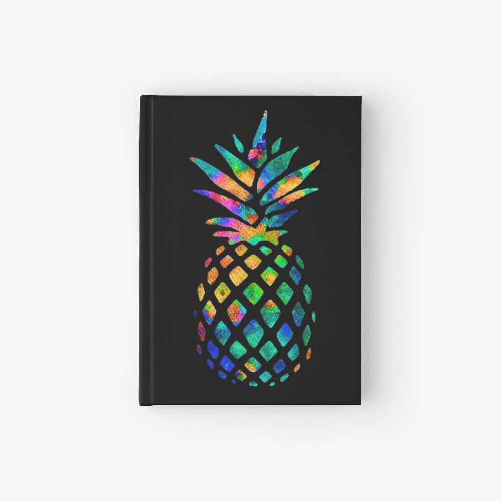 Rainbow Pineapple Hardcover Journal