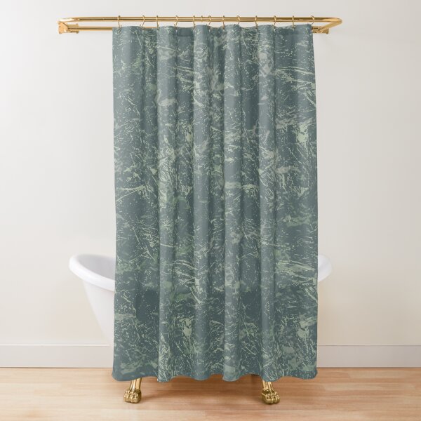 Item preview,  Green aesthetic marble pattern shower curtain design  designed and sold by TipTopTapo.