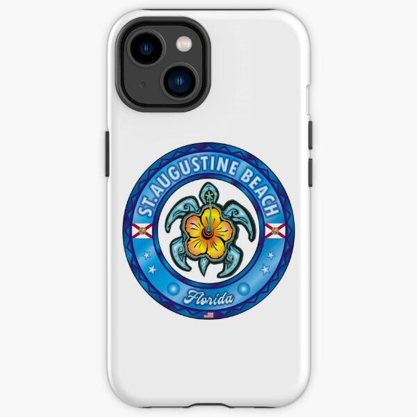 St. Augustine Beach Florida Sea Turtle Hibiscus iPhone Tough Case