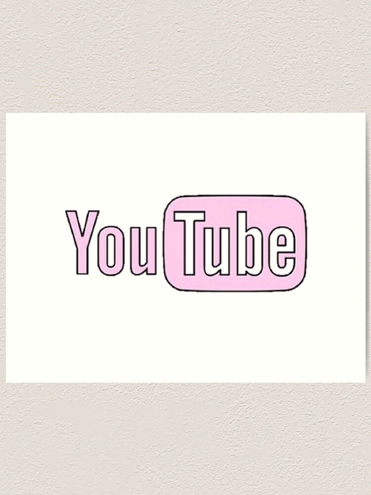 Pink Youtube Art Print