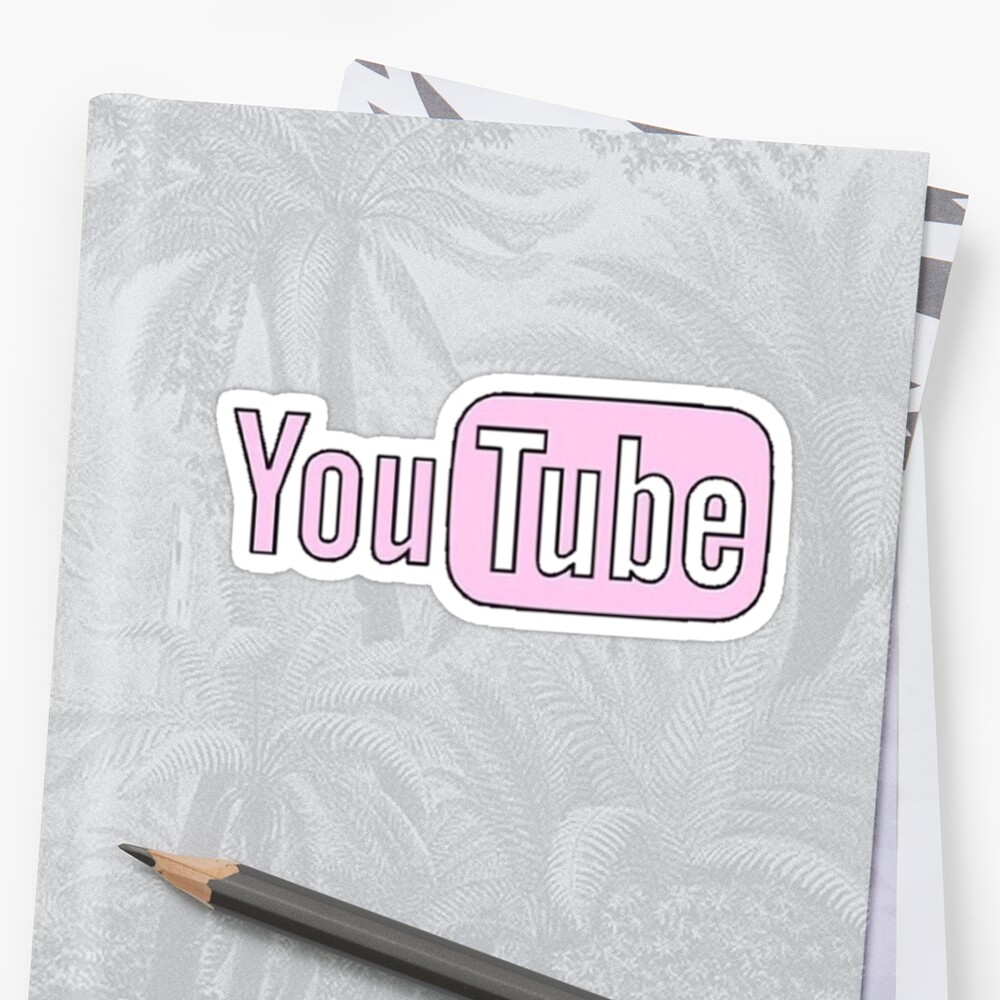 "Pink Youtube" Stickers by erinaugusta | Redbubble