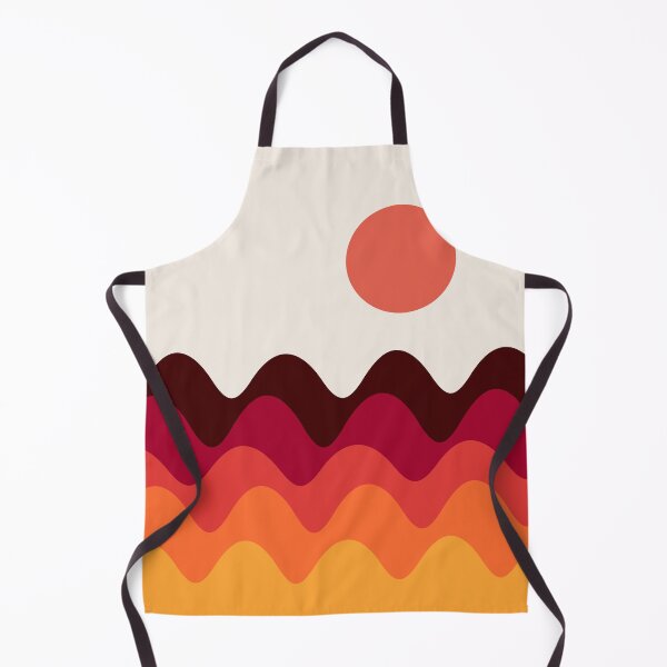 Item preview, Abstract landscape with wavy sea and sun  designed and sold by BattaAnastasia.