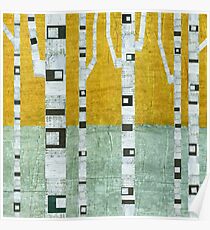 Early Winter Birches Poster