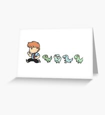 Tarjeta de felicitación Chris y sus dinosaurios