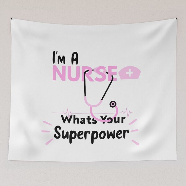 Item preview, im a nurse whats your superpower, cool design for School Nurses designed and sold by Sun Rise.