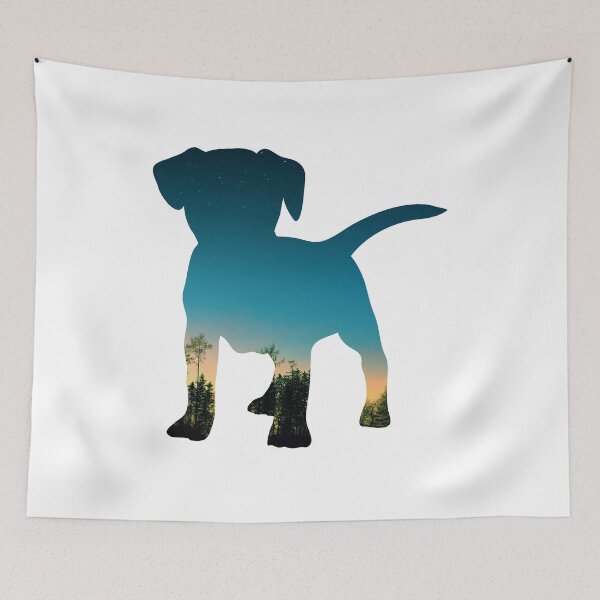 Item preview, Colorful Sky Sunset Dog | Cute Puppy designed and sold by BopleDesigns.