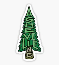 Asheville North Carolina Pine Tree Sticker