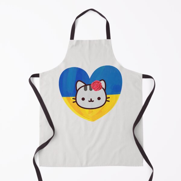Item preview, Tender cat with flowers with the flag of Ukraine in support of this country that Russia is doing so much damage to. designed and sold by EMIPRINCESS.