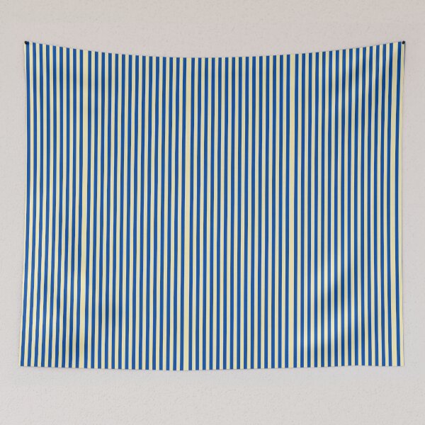 Item preview, cute aesthetic pastel yellow and navy blue vertical striped pattern designed and sold by sielexis.