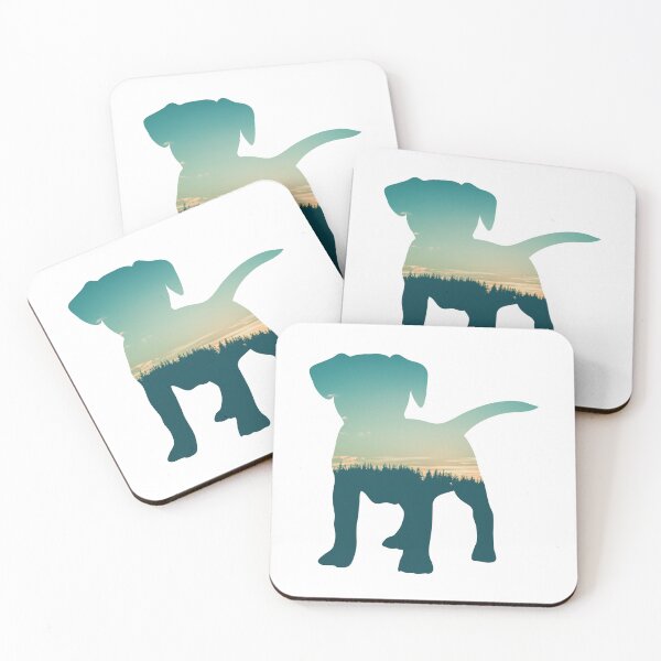 Item preview, Colorful Green Sky Sunset Dog | Cute Puppy designed and sold by BopleDesigns.