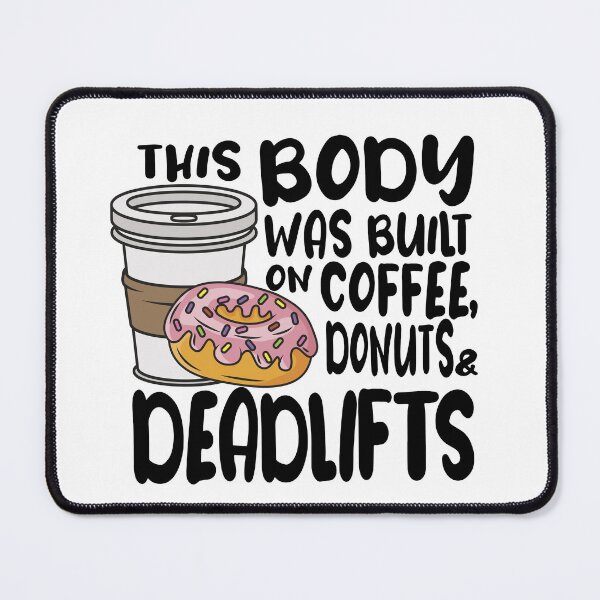 Item preview, Este cuerpo se construyó con café, donas y peso muerto: culturismo, hombre fuerte, levantamiento de pesas, levantamiento de pesas, fitness designed and sold by BarbellProject.