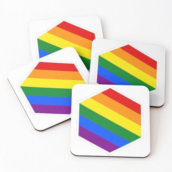 Item preview, Pride rainbow hexagon designed and sold by Sci-Art-Cafe.