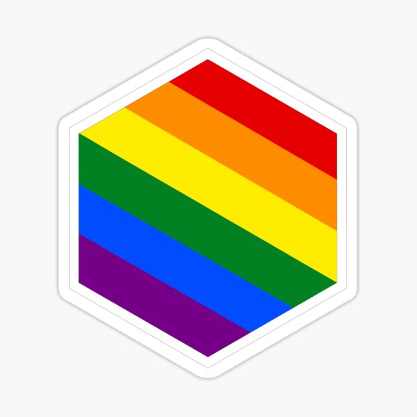 Item preview, Pride rainbow hexagon designed and sold by Sci-Art-Cafe.