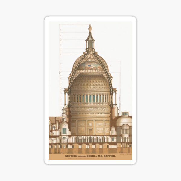 Item preview, Architectural Cutaway of U.S. Capitol by Ustick designed and sold by ToyoYukimura.