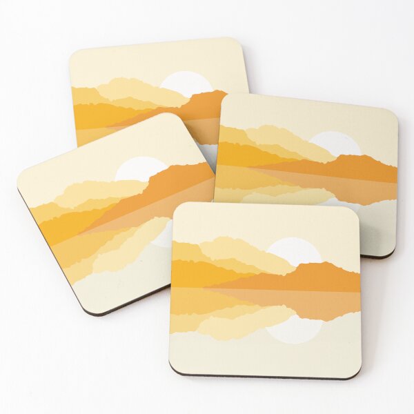 Item preview, Yellow mountains reflected in the lake designed and sold by BattaAnastasia.