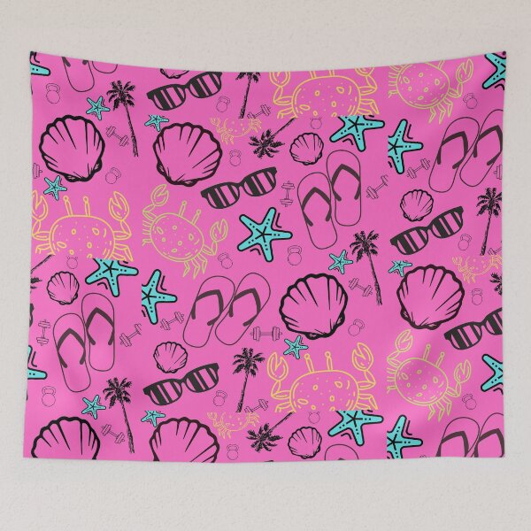 Item preview, Beach and gym pink pattern designed and sold by WAVIstore.