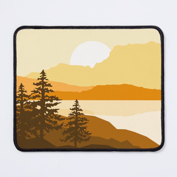 Item preview, Yellow mountain lake sunrise designed and sold by BattaAnastasia.
