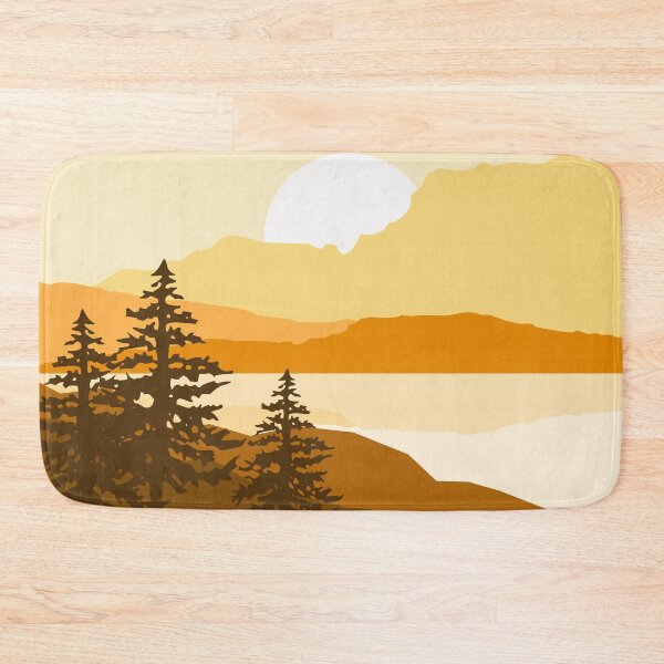 Item preview, Yellow mountain lake sunrise designed and sold by BattaAnastasia.
