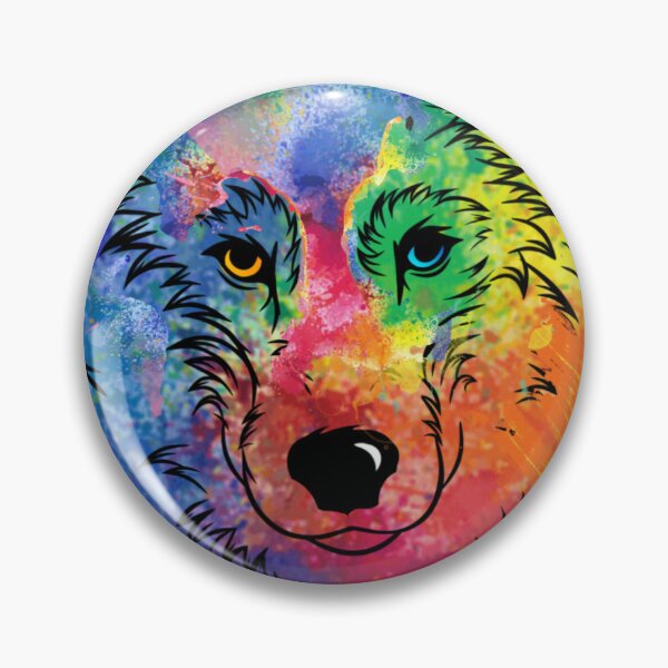 Item preview, Wolf's face colorful watercolor designed and sold by Ascooepics.