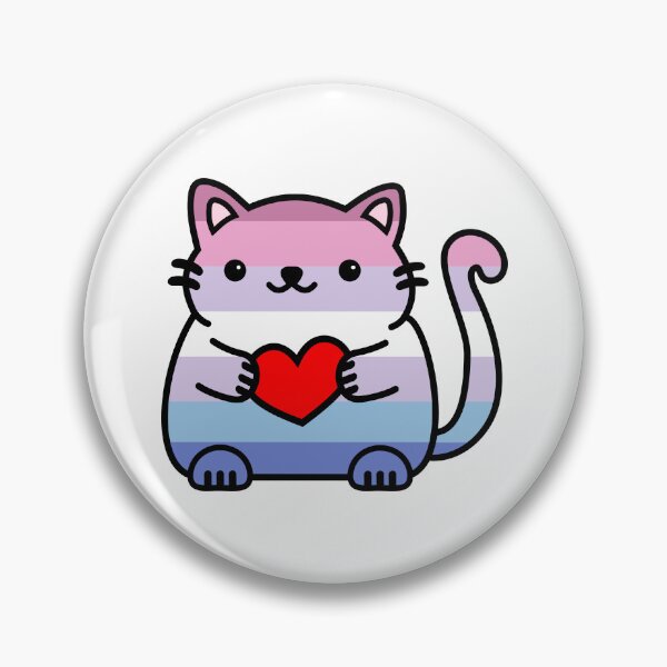Artikelvorschau, Bigender Pride Flag Kitty entworfen und verkauft von ilexdesigns.