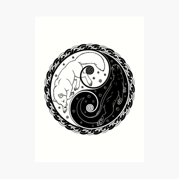 Fox Therian Ying Yang Picture Frame