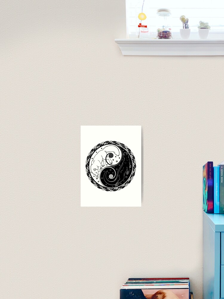 Fox Therian Ying Yang Picture Frame