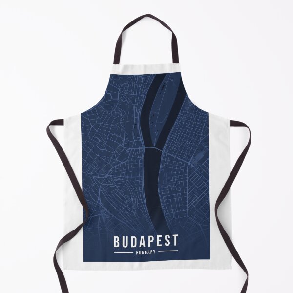 Item preview, Budapest Map (Hungary) Night Blue Aesthetic Minimalistic designed and sold by StylishMaps.