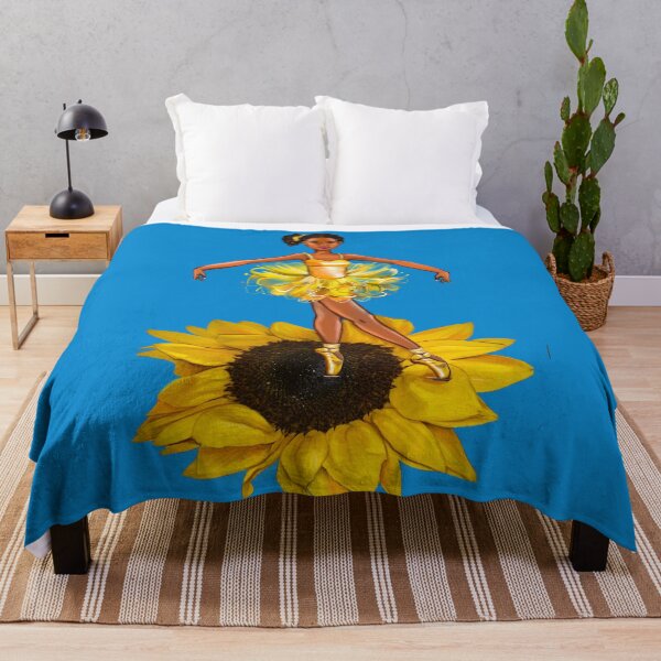 Item preview, Ballet sunflower dance - black ballerina tutu - African American brown skin ballerina dancing designed and sold by Artonmytee.