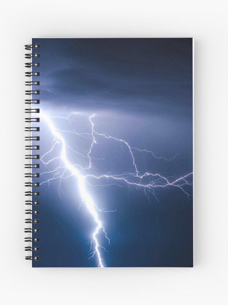 Lightning Dark Lightning Fork Lightning Spiral Notebook By Tomsredbubble Redbubble