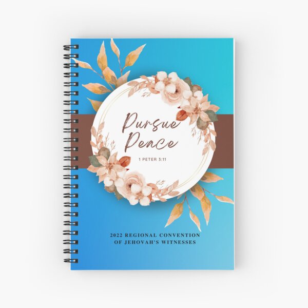 Item preview, Pursue Peace Convention Notebook - blue designed and sold by fsultesart.