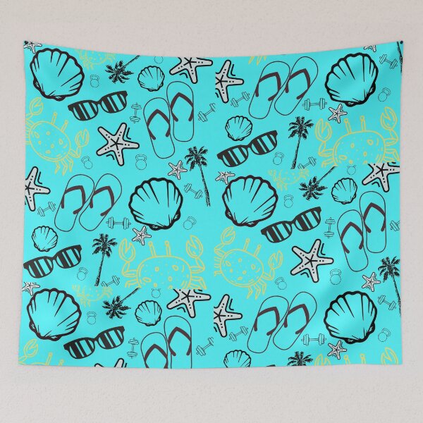 Item preview, Beach and fitness pattern designed and sold by WAVIstore.