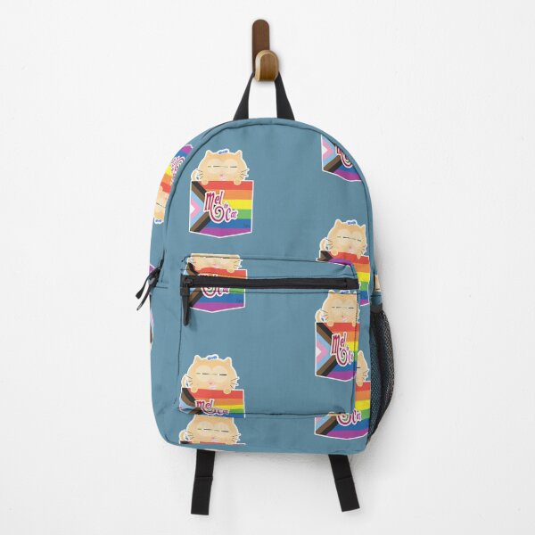 Item preview, Mel the Cat Coming Out Pride Flag Pocket designed and sold by elisagavi.