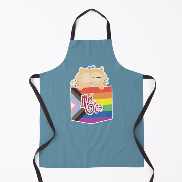Item preview, Mel the Cat Coming Out Pride Flag Pocket designed and sold by elisagavi.