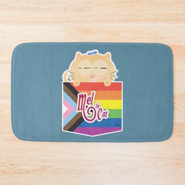 Item preview, Mel the Cat Coming Out Pride Flag Pocket designed and sold by elisagavi.