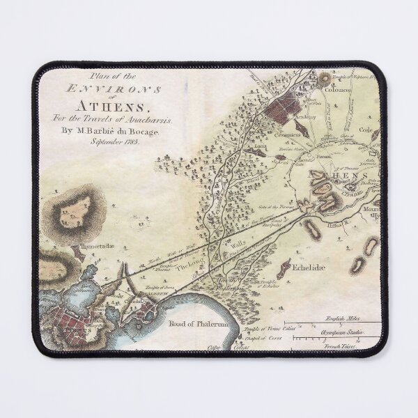Item preview, Map of the City of Athens in Ancient Greece designed and sold by ClassicalGreece.