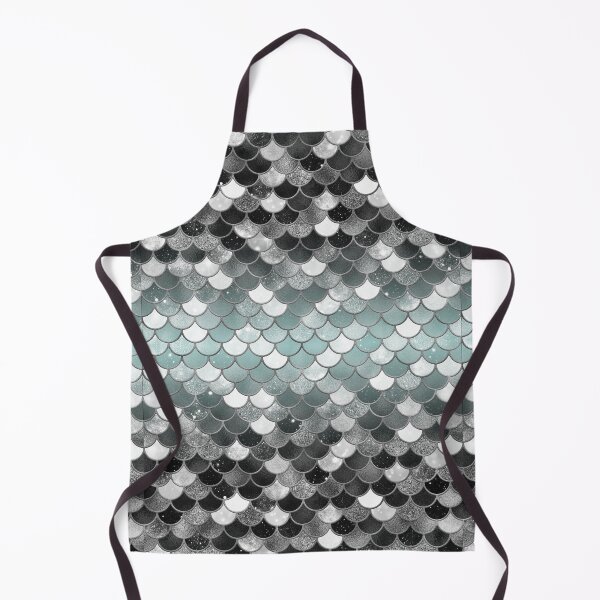 Item preview, Black and White Glitter Mermaid Scale Pattern Gradient 2 designed and sold by PressedOak.