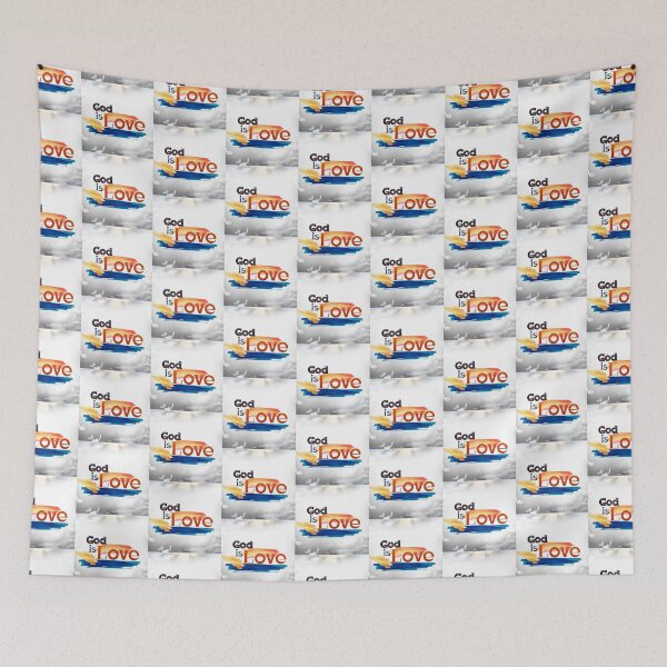 Item preview, God is love,blue, designed and sold by DOsell.